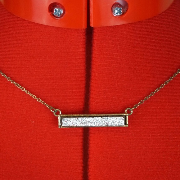 Druzy Bar Necklace - Picture 5 of 5